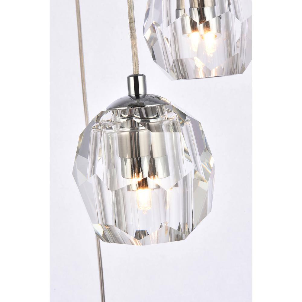Alt View 3. Elegant Lighting - Eren 5 lights Chrome pendant - Chrome.