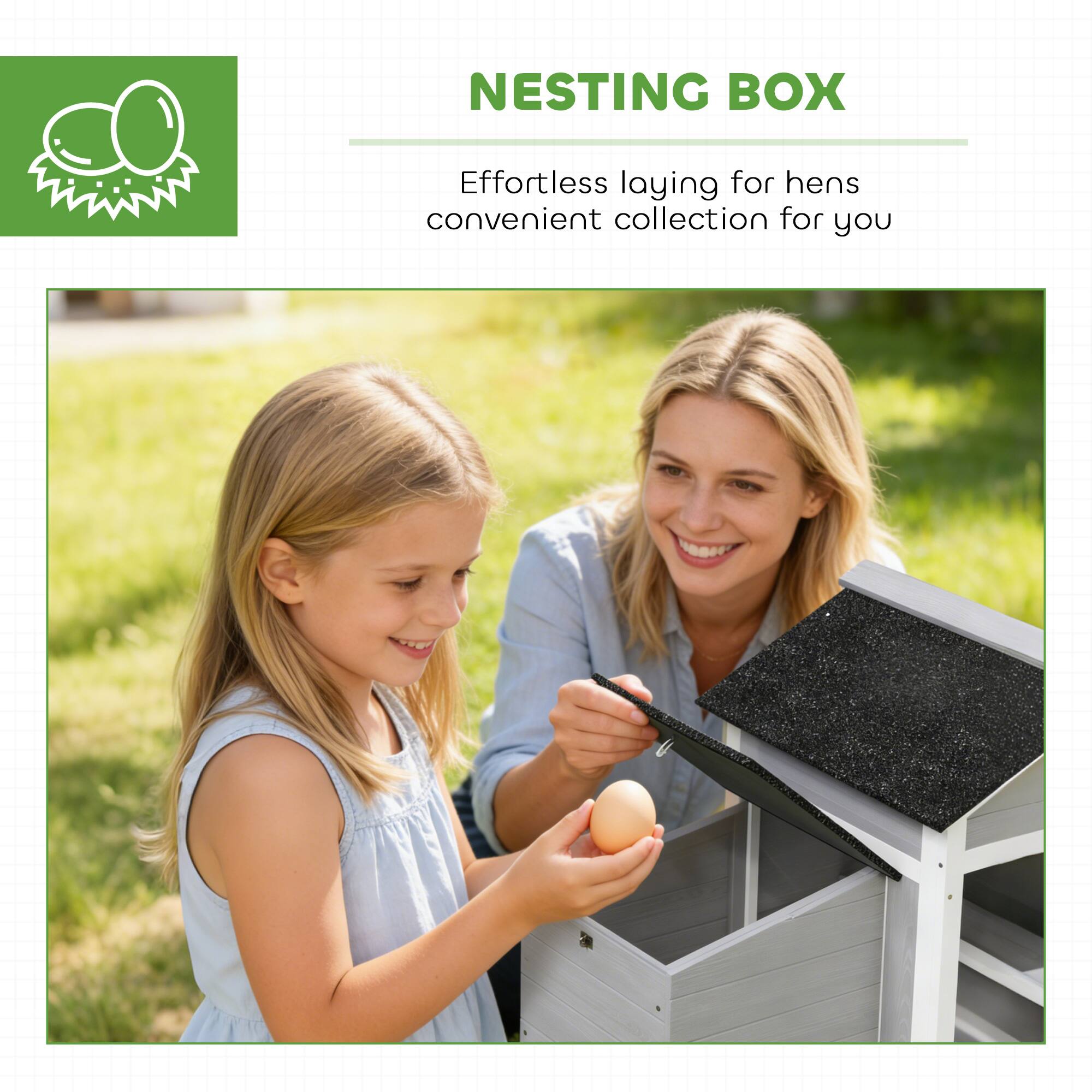 NESTING BOX

Effortless laying for hens  
convenient collection for you