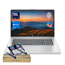HP - 17.3" Touchscreen Laptop - Intel Core Ultra 5 225U - 16GB RAM - 1TB SSD - FP Reader & Backlit KB- PCO Laptop cooler - Silver