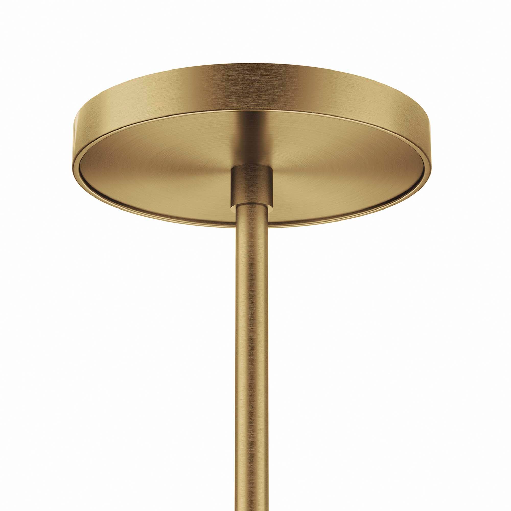 Alt View 4. Modway - Mercer 4-Light Pendant Light by Modway - White Satin Brass.