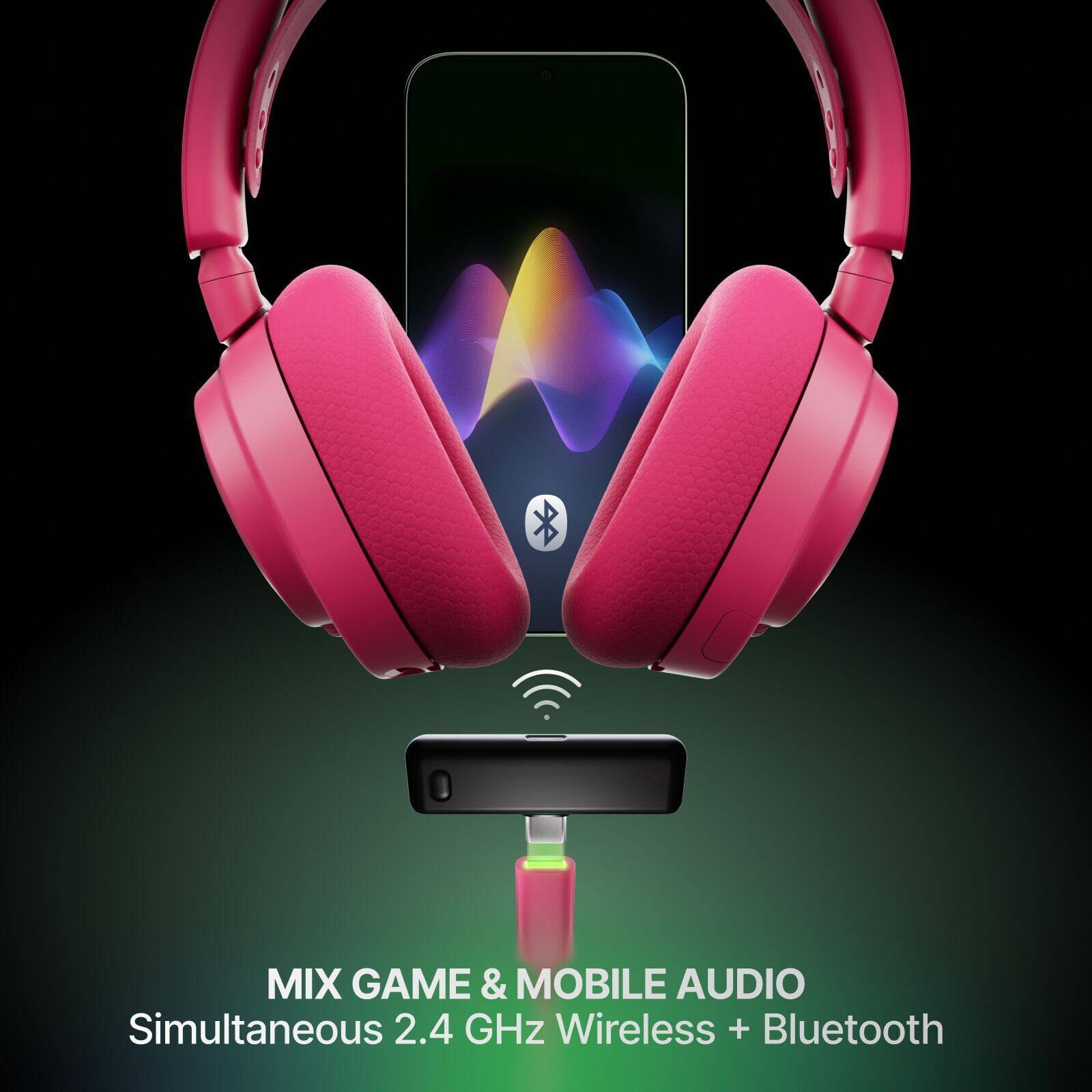 MIX GAME & MOBILE AUDIO  
Simultaneous 2.4 GHz Wireless + Bluetooth