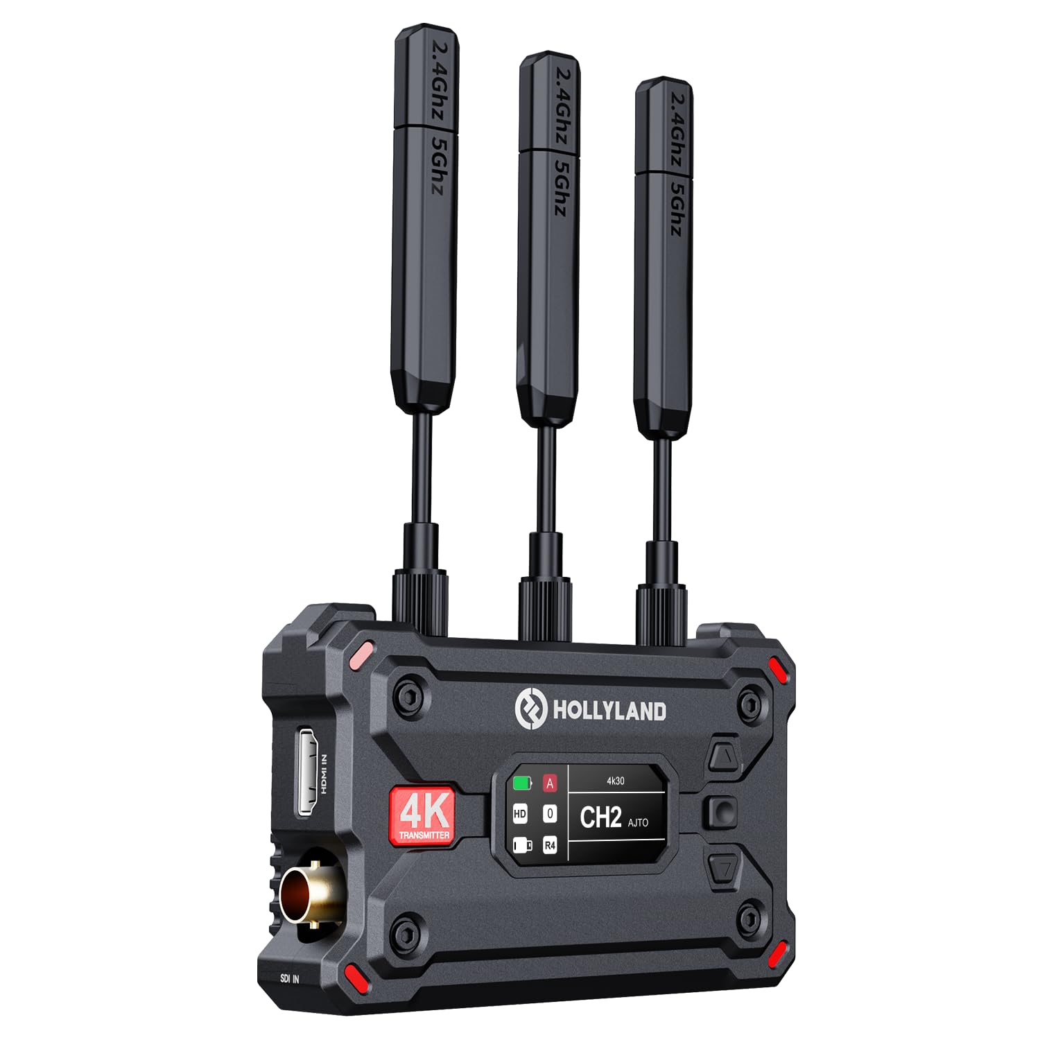2.4Ghz 5Ghz 2.4Ghz 5Ghz 2.4Ghz 5Ghz 0110 4K TRANSMITTER HOLLYLAND A 4930 HD a CH2 AJTO I : R4