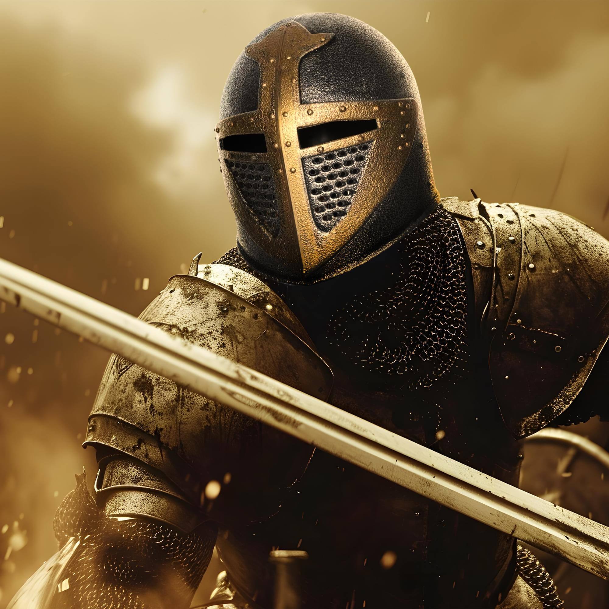 Alt View 10. Underwraps - Medieval Crusader Bucket Helmet Adult Costume Accessory - Black.