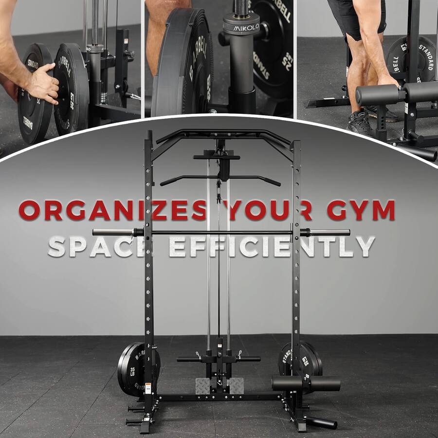 Mikolo Smith Machine Home Gym, 1800 LBS Multi Functional Squat Rack ...
