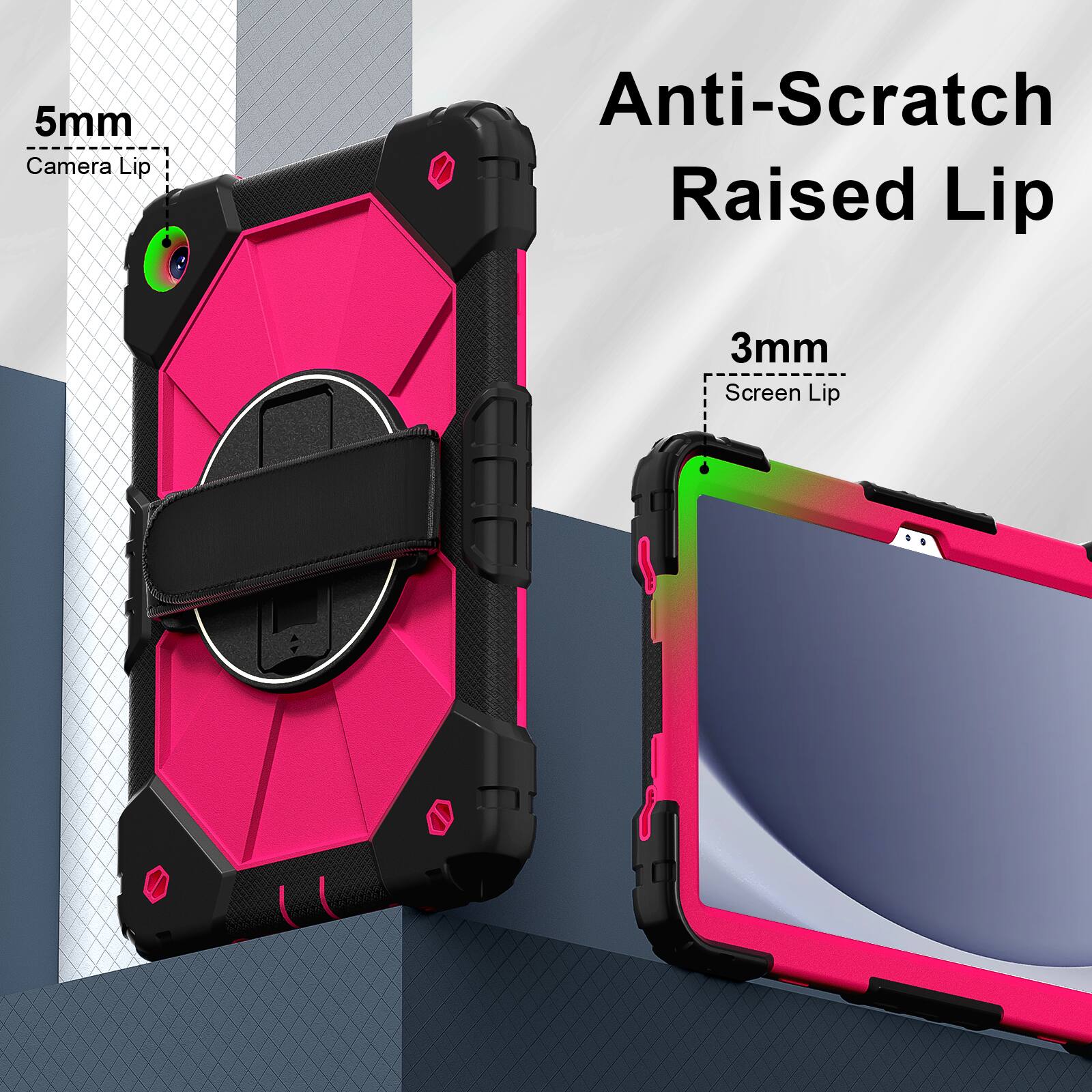 Dteck for Samsung Galaxy Tab A11 Kickstand 360° Rotating Handstrap ...