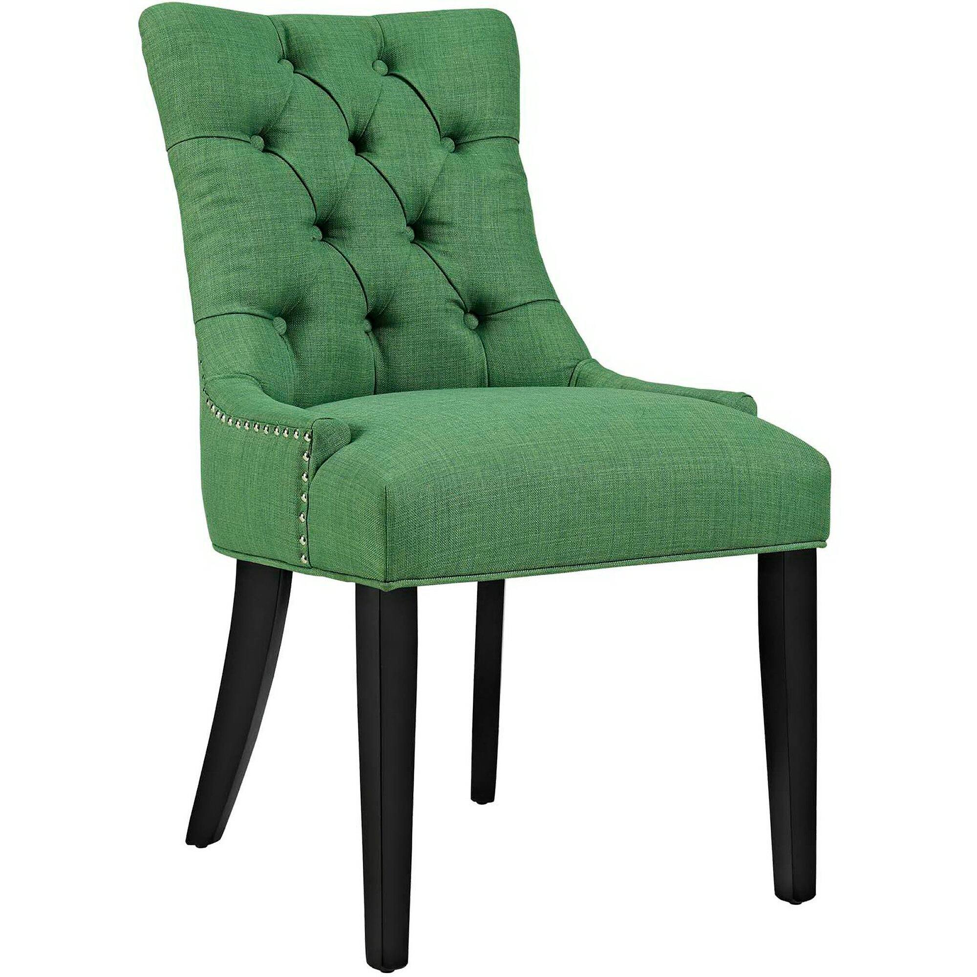 Angle. Modway - Regent Tufted Fabric Dining Chair by Modway - Kelly Green.