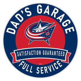 Fan Creations - Columbus Blue Jackets 16" Dad's Garage Wood Sign - Multicolor