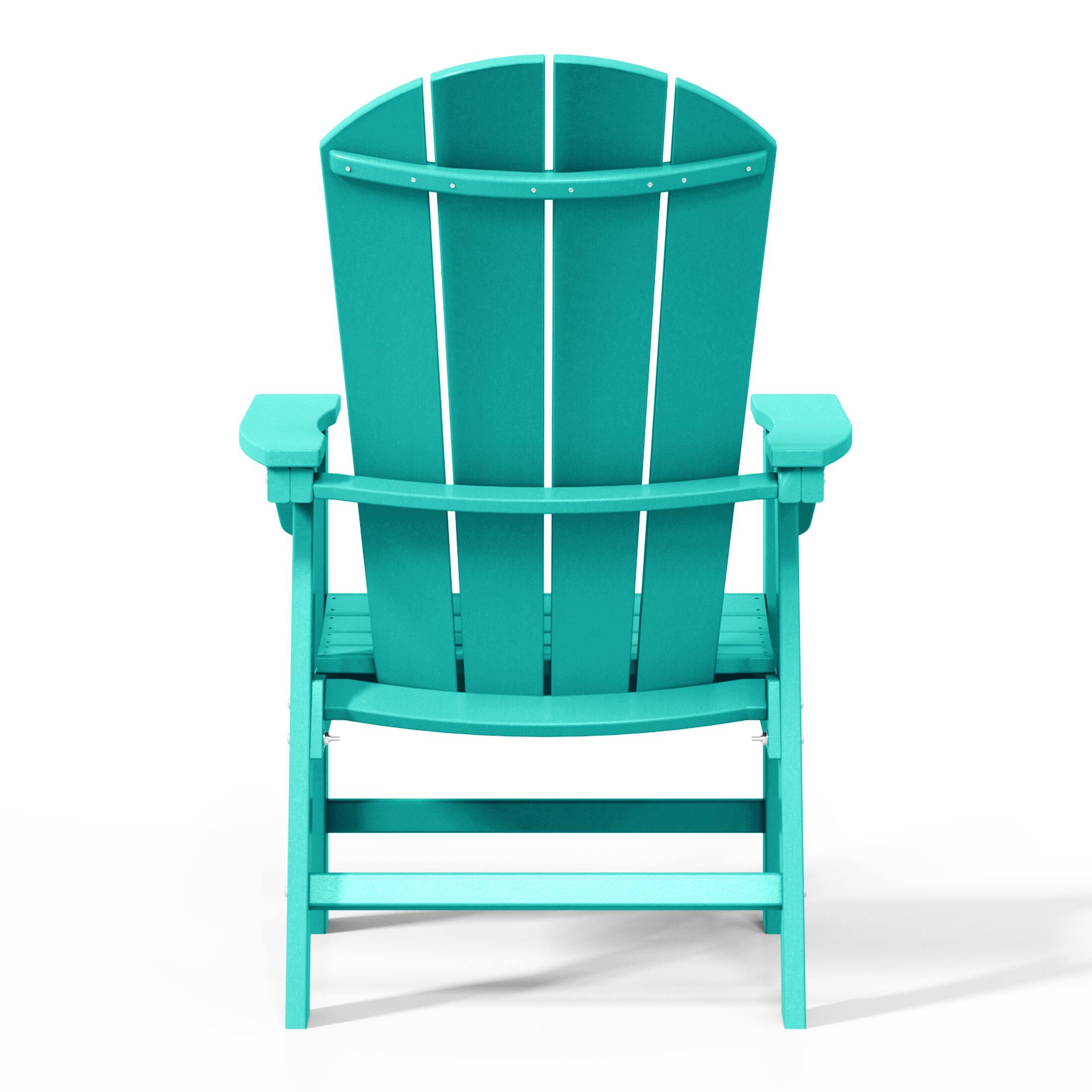 Alt View 3. WestinTrends - WestinTrends Malibu 5 Piece Outdoor Patio Dining Round Table and Curved Back Armchair Set - Turquoise.