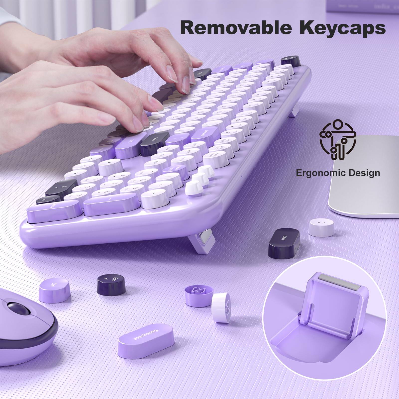 Removable Keycaps  
Ergonomic Design