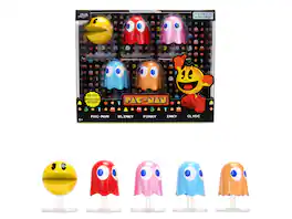 Set of 5 Diecast Figures "Pac-Man" (1980) Video Game "Metalfigs" Series Diecast Models by Jada
