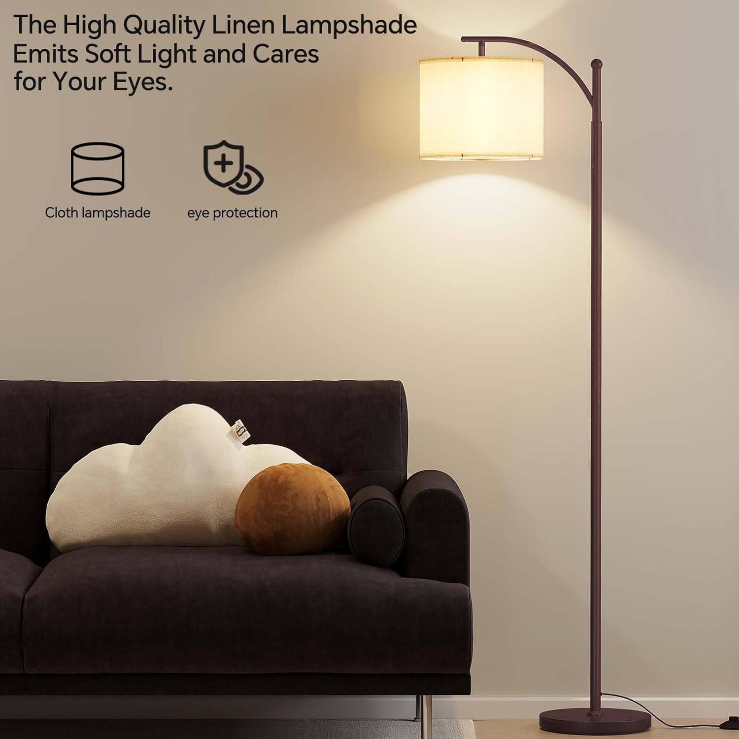 The High Quality Linen Lampshade Emits Soft Light and Cares for Your Eyes.

- Cloth lampshade
- eye protection