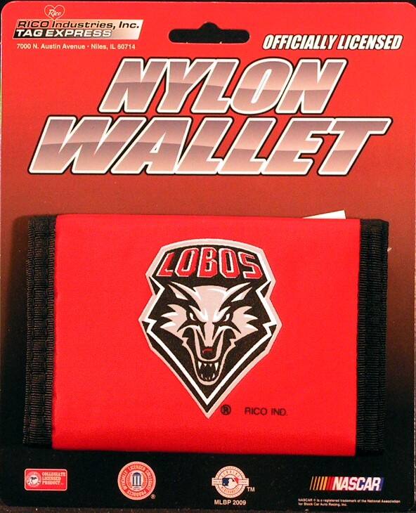 Rice RICO Industries, Inc.  
TAG EXPRESS  
7000 N. Austin Avenue • Niles, IL 60714  

OFFICIALLY LICENSED  
NYLON WALLET  

LOBOS  

RICO IND.  

COLLEGIATE LICENSED PRODUCT  

MLBP 2009  
NASCAR