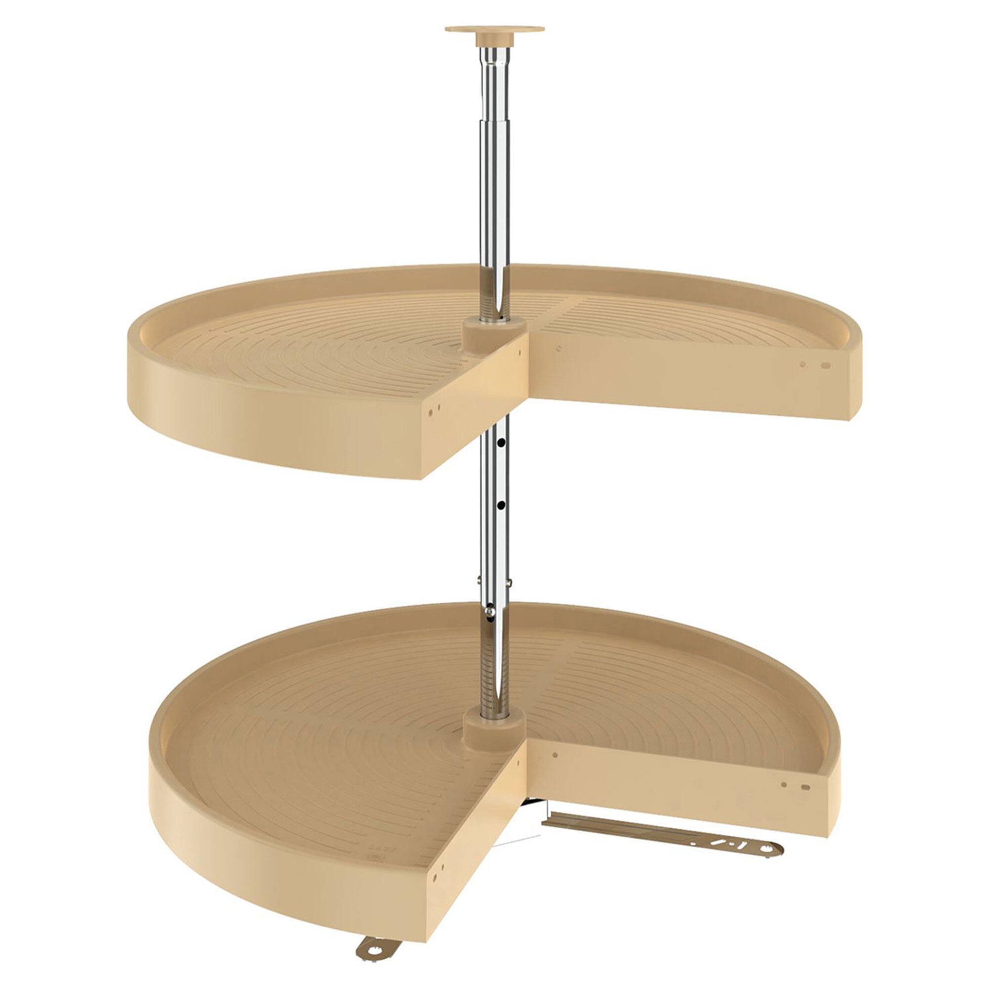 Rev-A-Shelf - 28'' Lazy Susan Pie-Cut Polymer Two-Shelf, LD-2942-28-15-1 - Almond