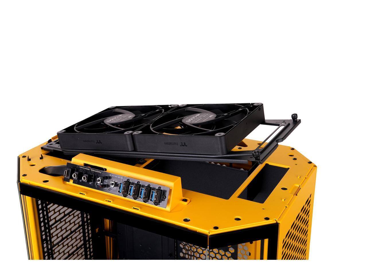 Alt View 5. Thermaltake - Thermaltake The Tower 600 Bumblebee Mid Tower Chassis CA1Z100M4WN00 - Bumblebee.
