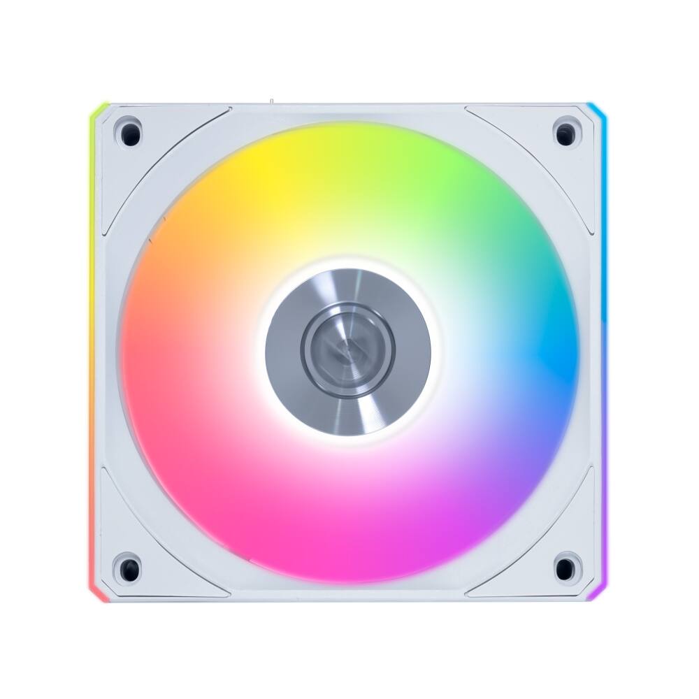 Back. Lian Li - UNI FAN CL Flex 120mm Reverse Blade ARGB Fan, Single Pack, Daisy-Chain Design, Controller Not Included (12RCL1F1W) - White.