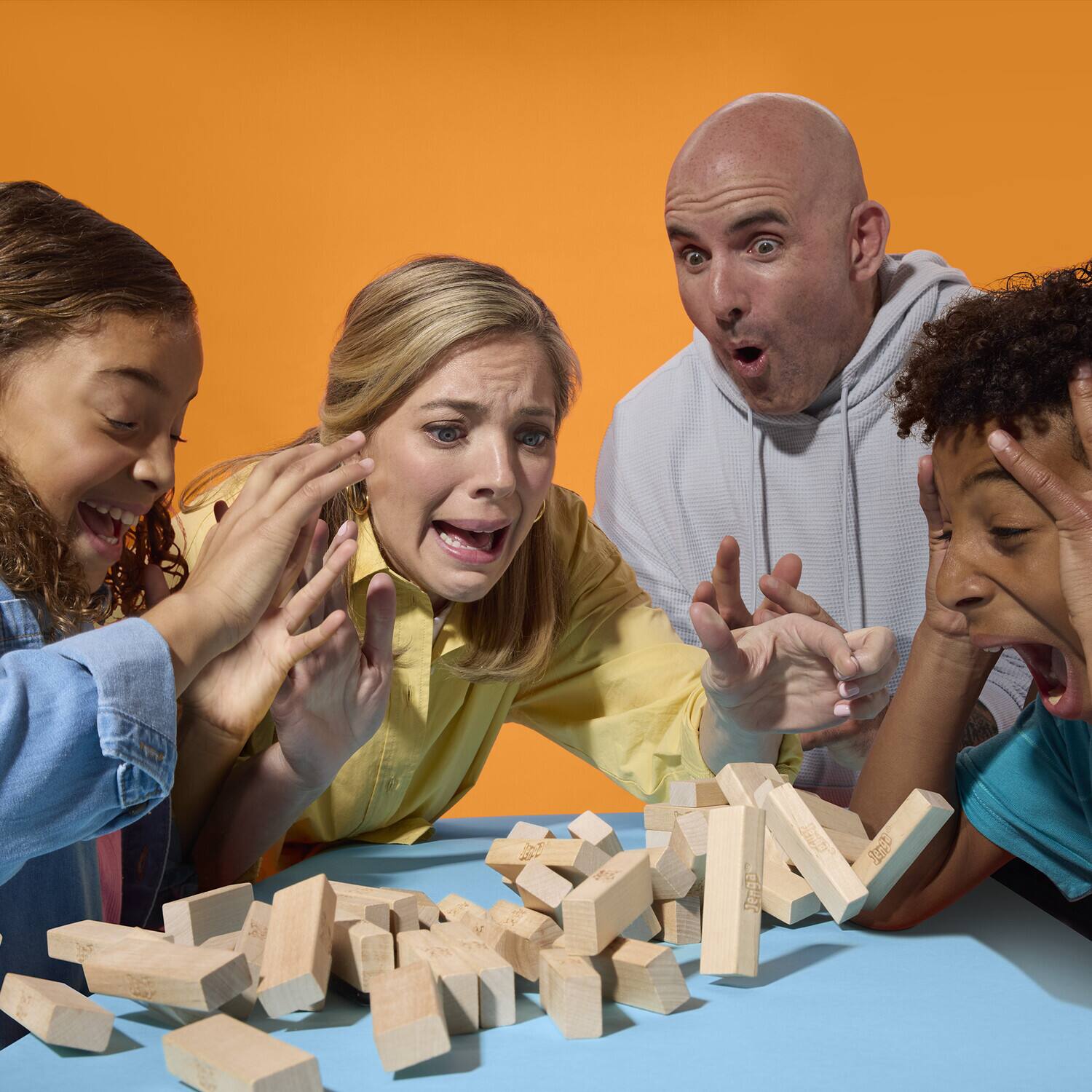 Alt View 4. Hasbro - Hasbro Gaming - Jenga Stacking Tower Party Game   - GAMES (MISC) - Multicolor.