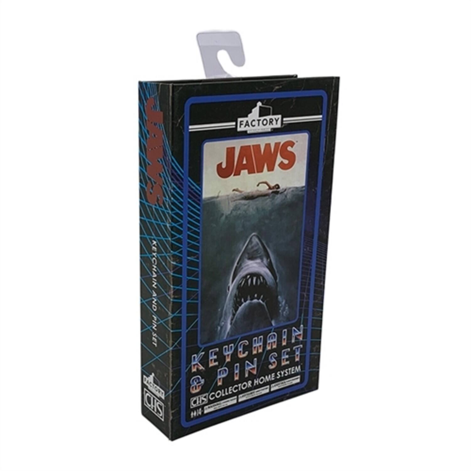 FACTORY JAWS KEYCHAIN AND PIN SET KEYCHAIN PIN SET SYSTEM DACTORS HOME CIS COLLECTOR CIS