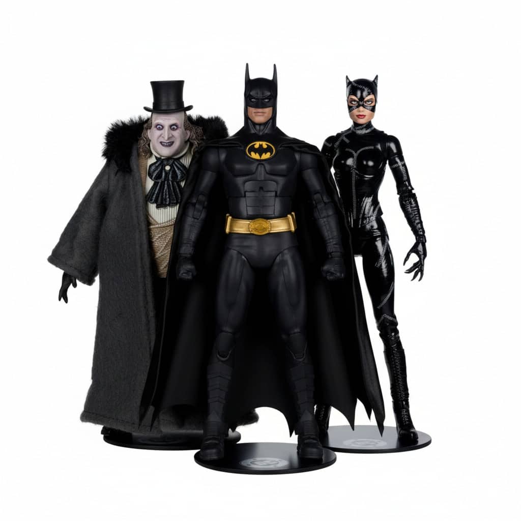 McFarlane Toys - Batman Returns the Movie: Batman, Catwoman, and Penguin Bundle