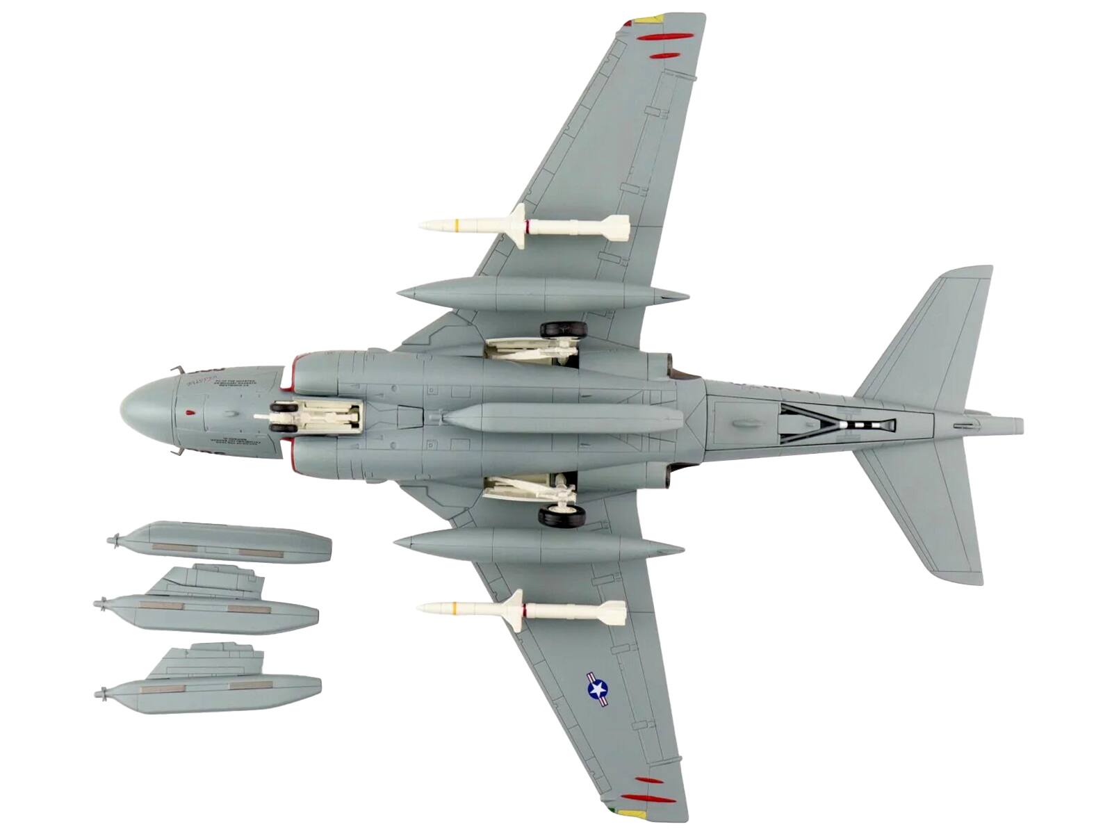 Alt View 1. Hobby Master - Grumman EA-6B Prowler Aircraft VAQ-132 "Scorpions" United States Navy (2006) "Air Power Series" 1/72 - Grey.