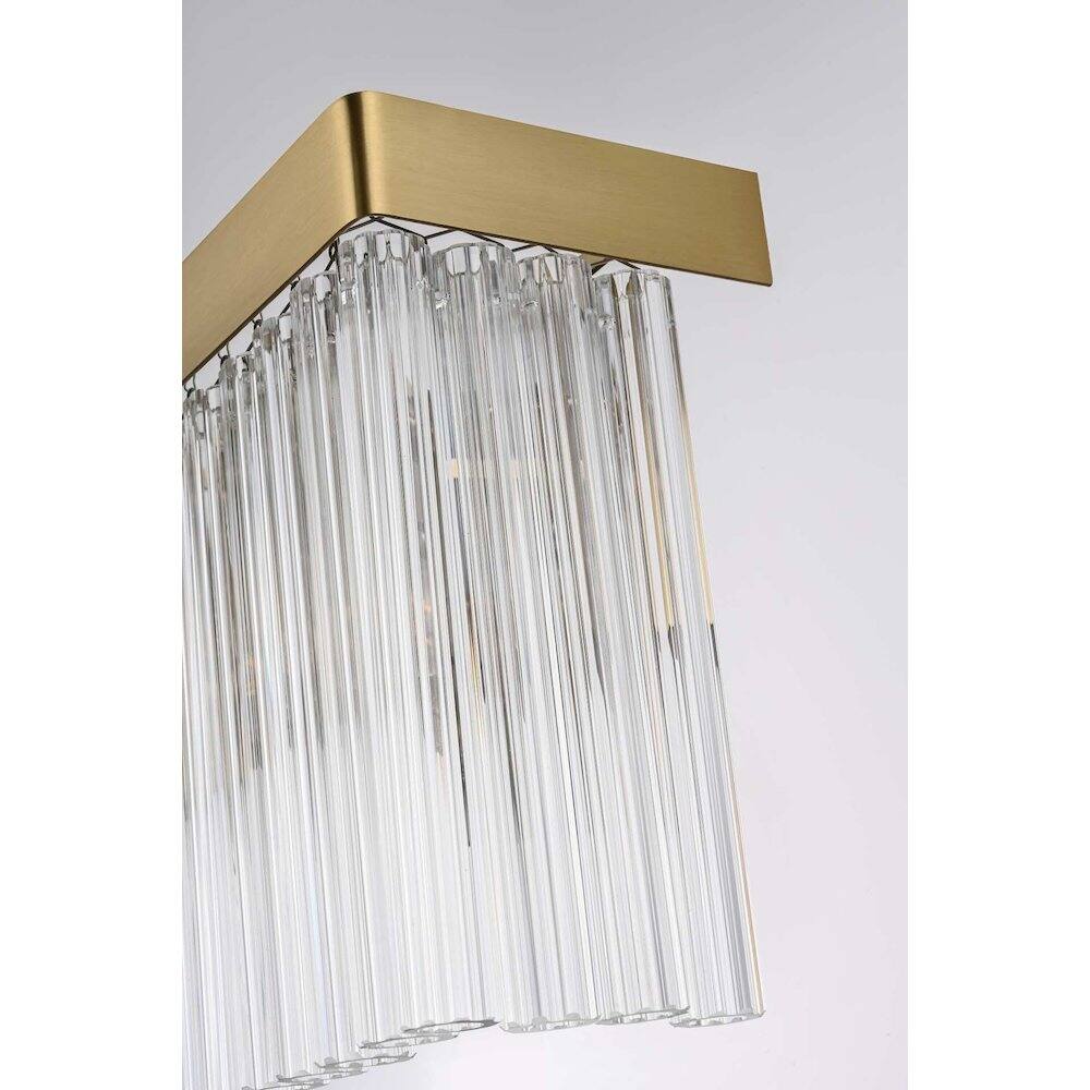 Alt View 3. Elegant Lighting - Harlow 19 inch Wall Sconce in Satin Gold - Satin Gold.
