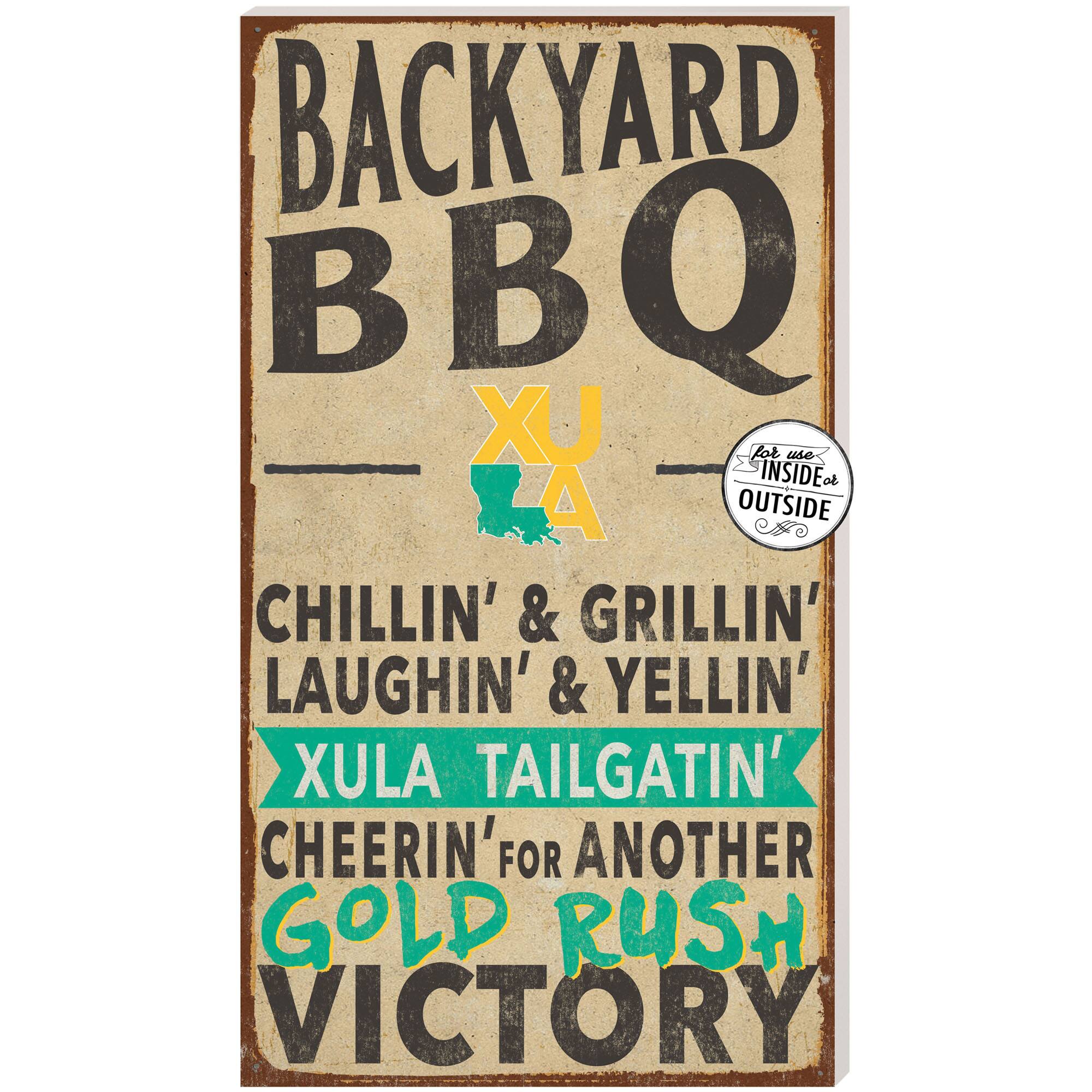 XULA Gold 11'' x 20'' Indoor/Outdoor BBQ Sign