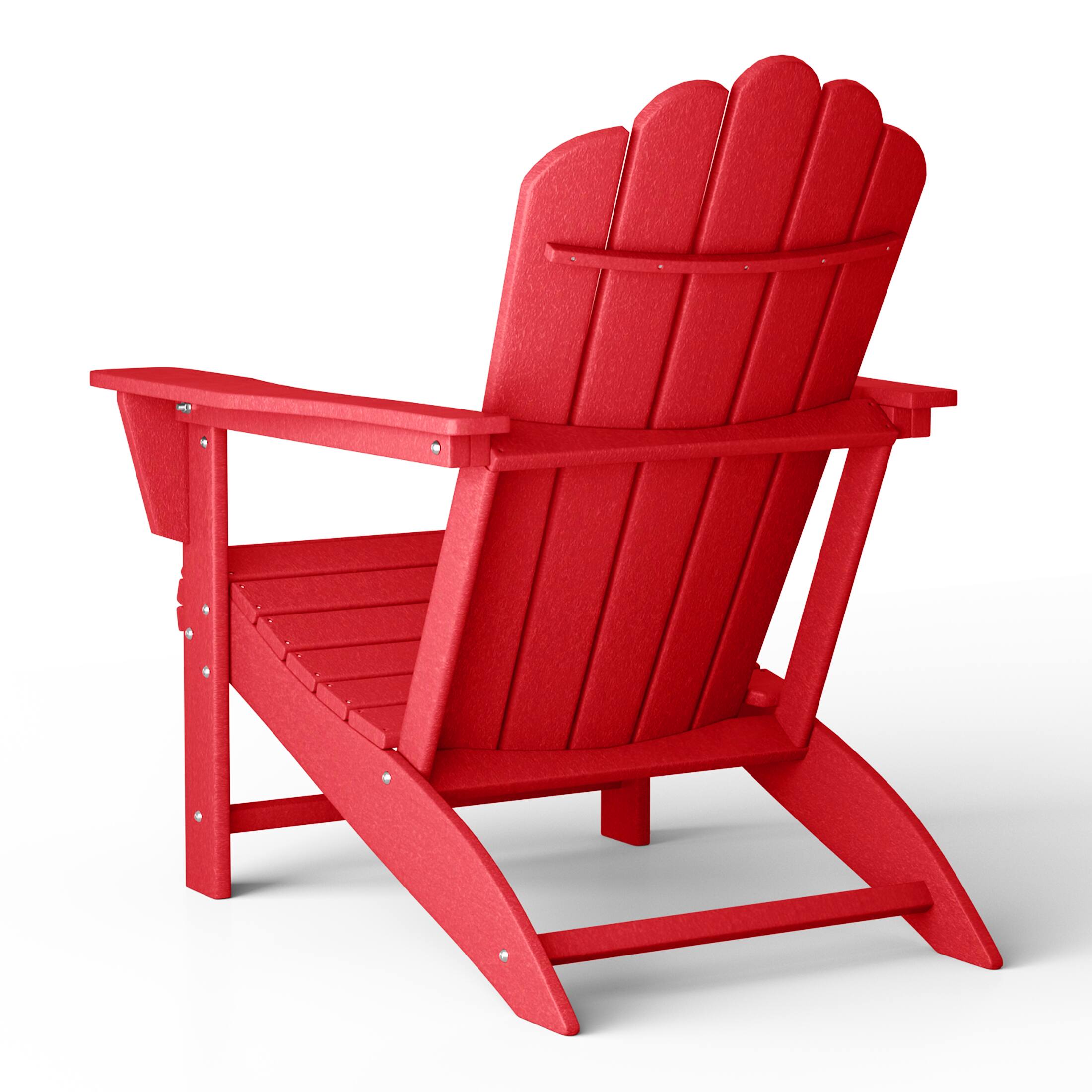 Alt View 2. WestinTrends - WestinTrends Highland Outdoor Patio HDPE Adirondack Chair With Cup Holder - Red.