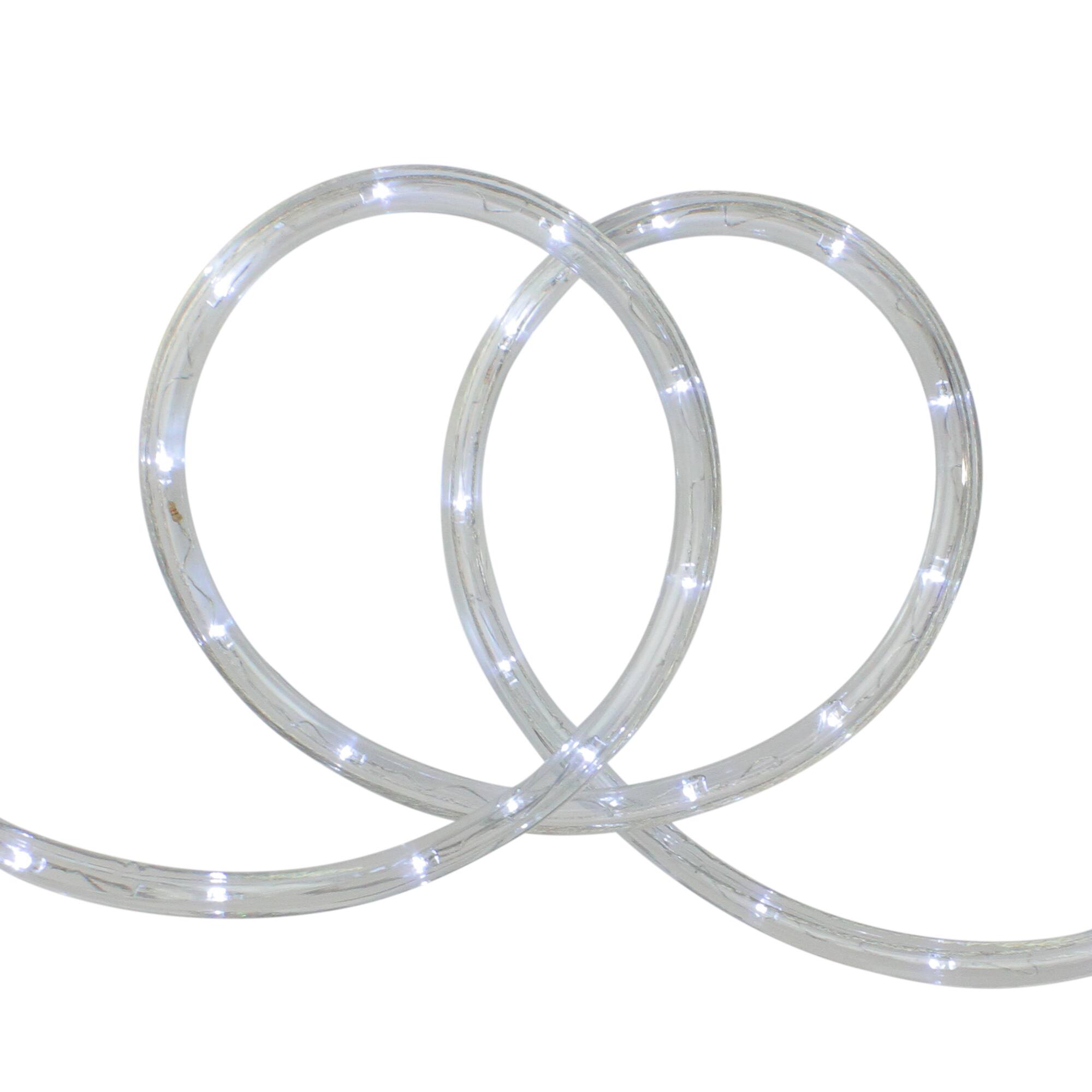 Alt View 2. Northlight - Outdoor LED Flexible Christmas Rope Lights - Pure White - 18' Clear Wire - Clear.