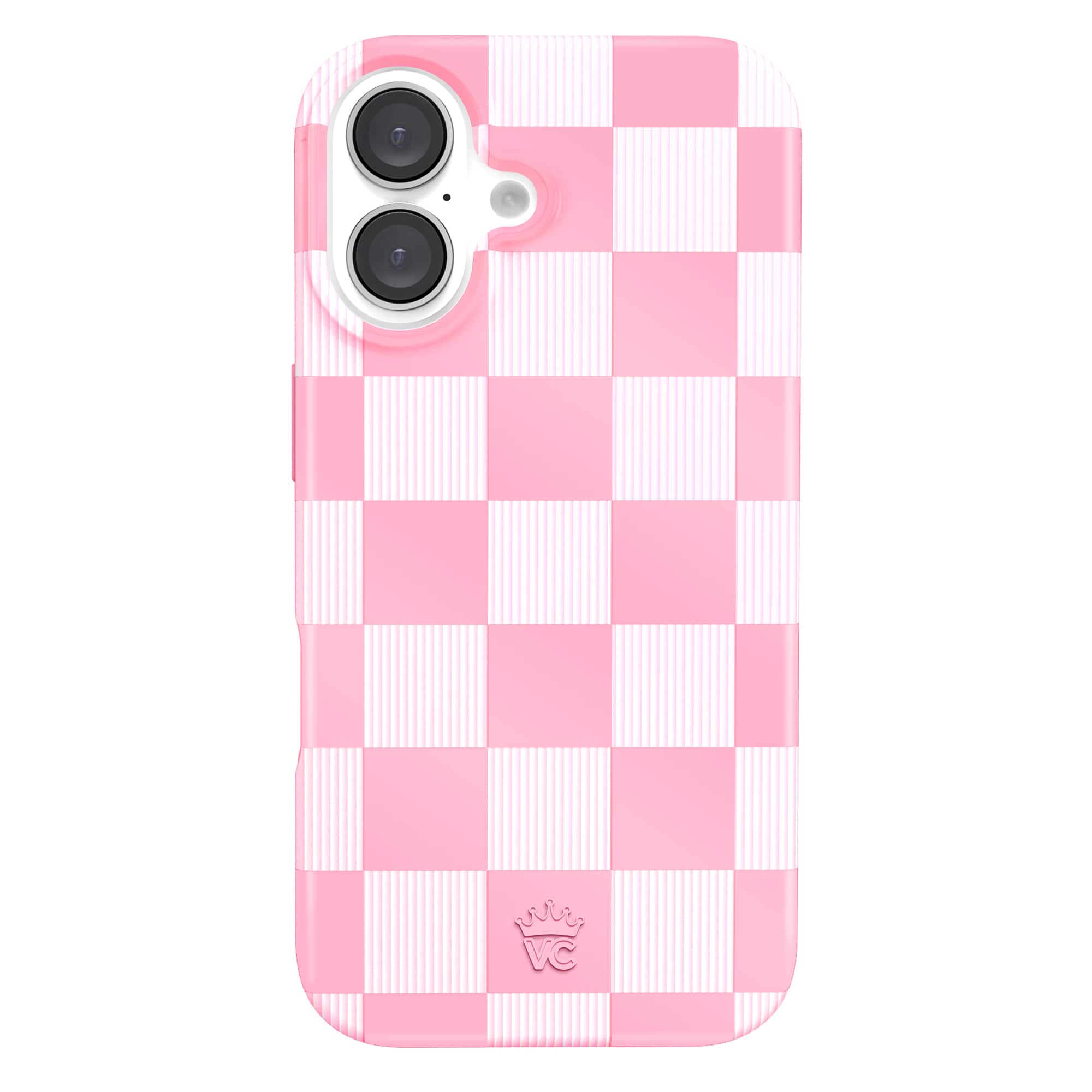 Front. VELVET CAVIAR - Magsafe Case for Apple iPhone 16 - Pink Vibe Checkered.