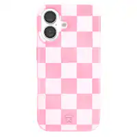 VELVET CAVIAR - Magsafe Case for Apple iPhone 16 - Pink Vibe Checkered - Front_Zoom
