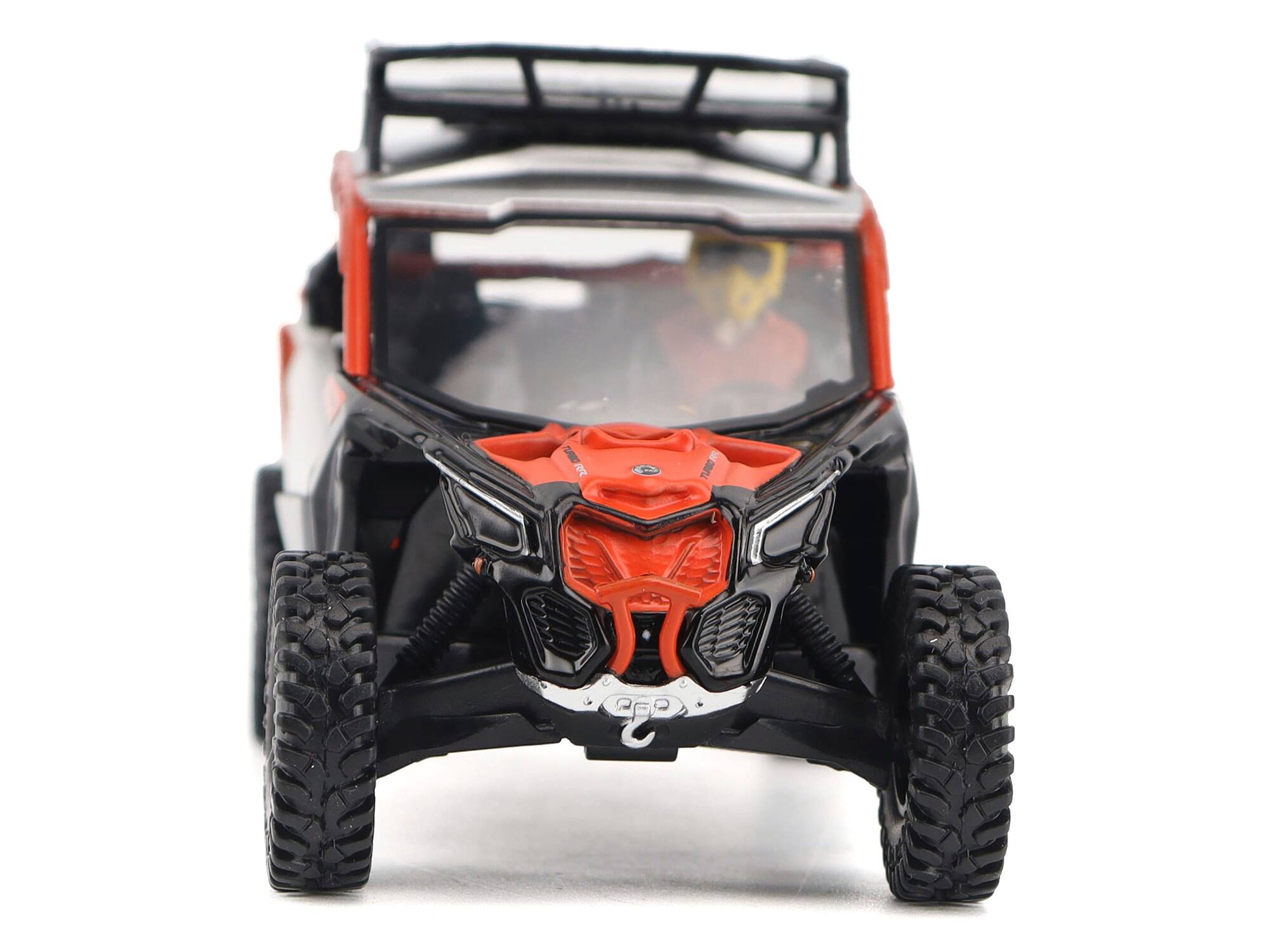 Alt View 3. BRP Models - Can-Am Maverick X3 X RS Turbo RR Sand Version Chalk Gray and Magma Red with Driver Figure 1/32 Model by BRP Models.