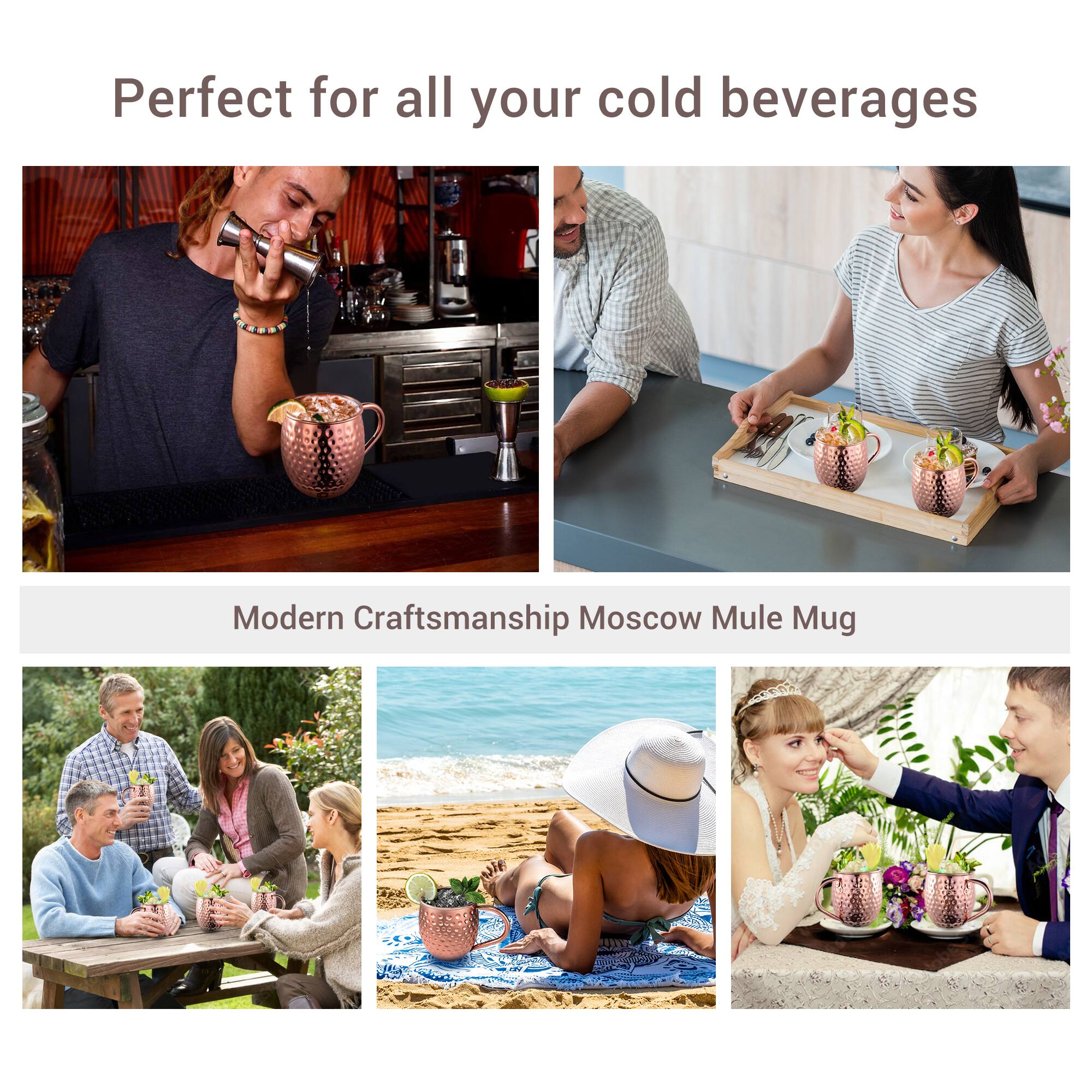 Perfect for all your cold beverages

Modern Craftsmanship Moscow Mule Mug