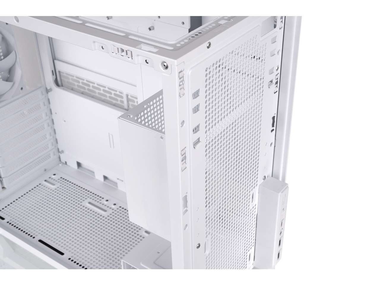 Alt View 9. Thermaltake - Thermaltake TR300 WS Wood Trim Mid Tower, 1x120mm Fan, ATX/mATX/mITX, 360mm Rad, 410mm GPU, Snow - Snow.