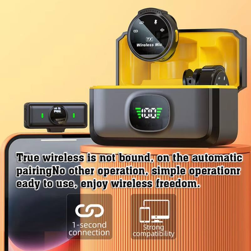 MICROPHONE TX Wireless Mic - 1

True wireless is not bound, on the automatic pairing. No other operation, simple operation, ready to use, enjoy wireless freedom. 1-second connection, strong compatibility.