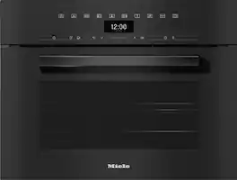 Miele - DGC 7440 AM 24" 1.7 Cu. Ft. Built-In Combi-Steam Single Convection Oven with DualSteam and DirectSensor - Obsidian Black