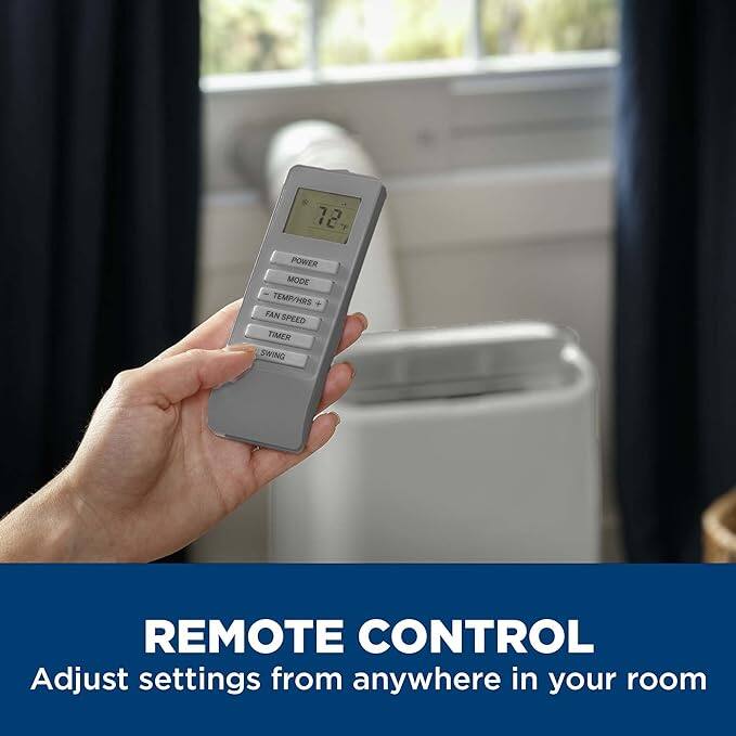 18 7 F POWER MODE TEMP/HRS + FAN SPEED TIMER SWING REMOTE CONTROL

Adjust settings from anywhere in your room