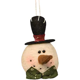 BreeBe - Top Hat Snowman Ornament - Multicolor