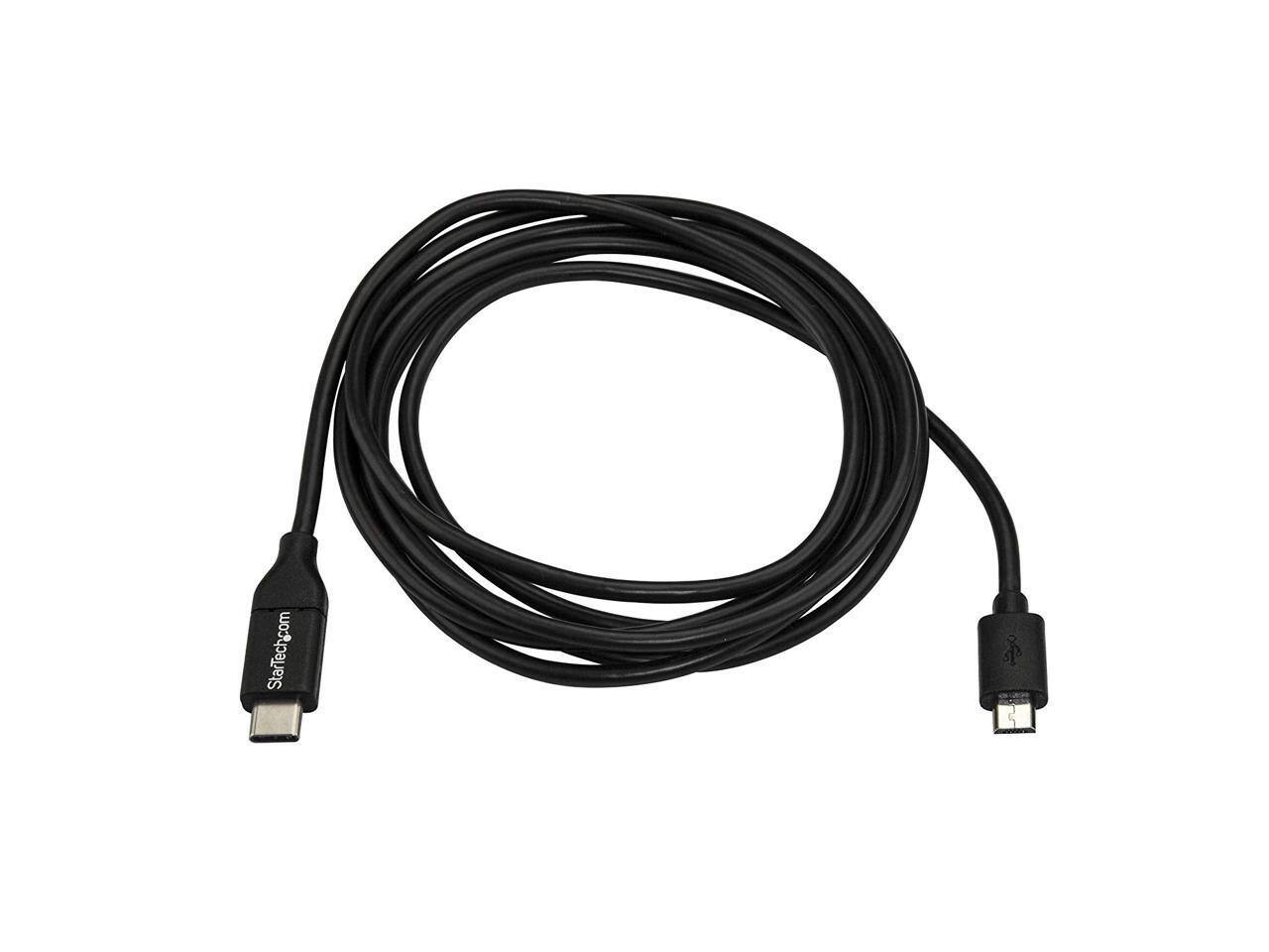 Alt View 1. StarTech.com - StarTech USB2CUB1M USB C to Micro USB Cable - 3 ft. / 1m - USB 2.0 Type C.