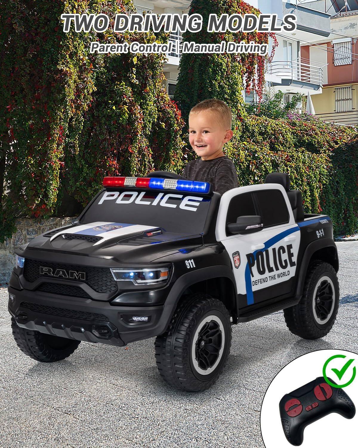 TWO DRIVING MODELS  
Parent Control: Manual Driving  
POLICE 911  
POLICE THE WORLD  
DEFEND THE WORLD