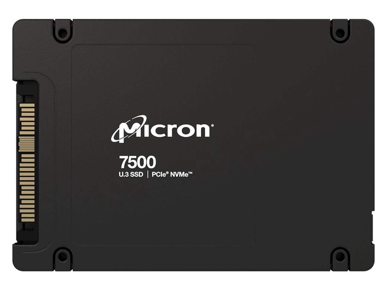 Crucial - Micron 7500 MAX 1.6 TB 2.5" 256-bit U.3 PCIe 4.0 (NVMe) Solid state drive Model MTFDKCC1T6TGQ-1BK1DABYYR