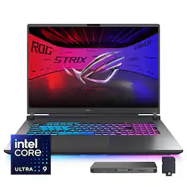 ASUS - ROG Strix G18 18" Gaming Laptop,Intel Ultra 9 275HX,GeForce RTX 5080,32GB RAM,1TB SSD+1TB Dock Set,Win 11 Pro - Gray