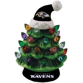 Evergreen Enterprises - Baltimore Ravens 8" Light Up Ceramic LED Christmas Tree - Multicolor