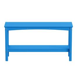 WestinTrends - Malibu 55" Outdoor Patio HDPE Adirondack 2-Tier Shelf Console Table - Pacific Blue