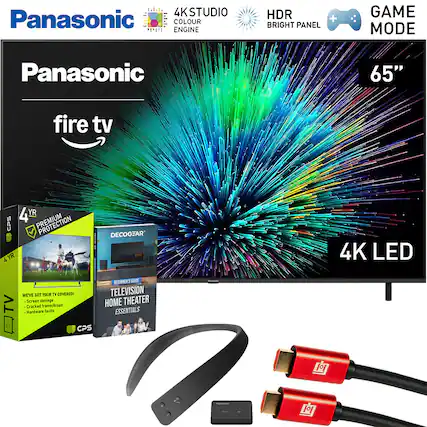 Panasonic 65" Fire TV 4K LED TV
- 4K Studio Colour Engine
- HDR Bright Panel
- Game Mode
- Premium 4YR Protection
- Decogear Beginner's Guide: Television Home Theater Essentials
- Screen damage, Cracked frame/drops, Hardware faults covered
- CPS Reginner Guide