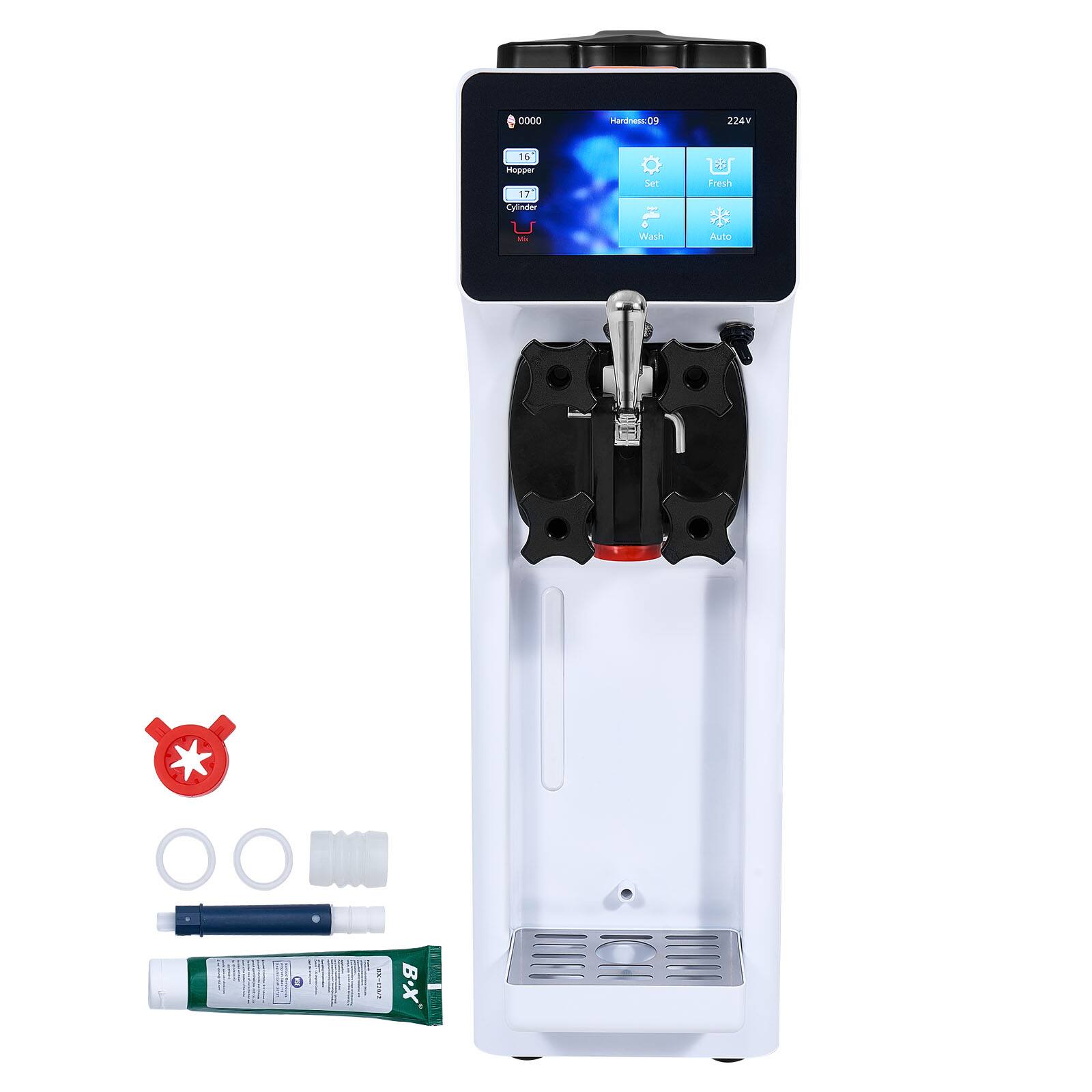 0000  
Hardness: 09  
224V  
16 Hopper 17* Cylinder  
Set  
Fresh  
Wash  
Auto  
00 COOL  
EXPEREXT  
BX