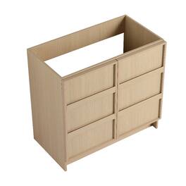 Loheer - 36 inch freestanding bathroom vanity, vanity cabinet, plywood vanity base only - Dune Oak