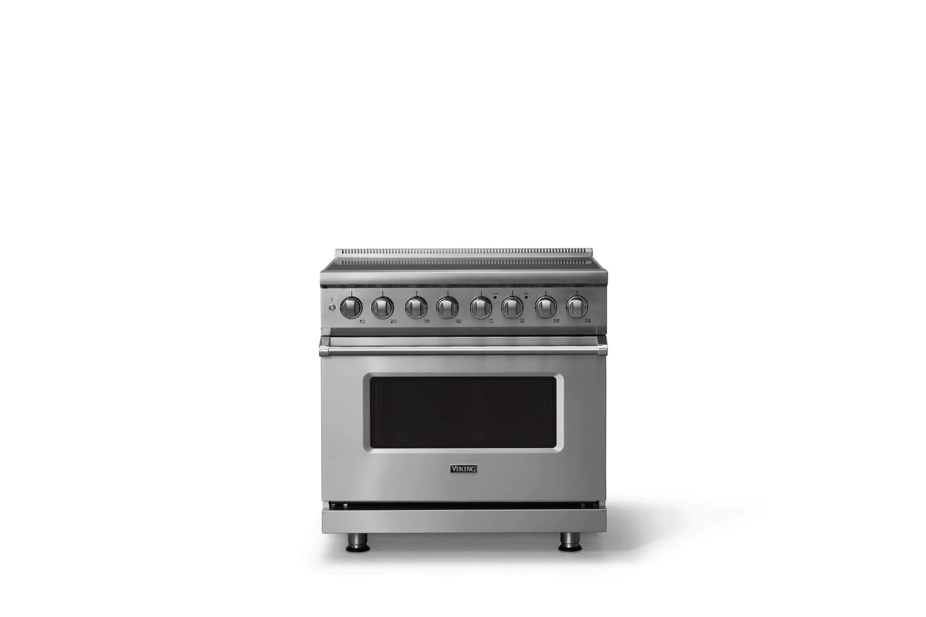 "Viking - 36""W. 5.6 Cu.Ft. Pro5S 6 Element Freestanding Electric Induction Convection Range - Stainless Steel" price history on PriceWatchPro