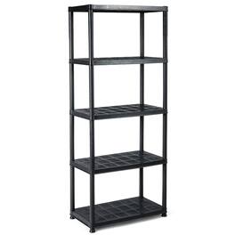 Costway - 5-Tier Storage Shelving Freestanding Heavy Duty Rack,33.5"L X 16"W X 73"H - Black