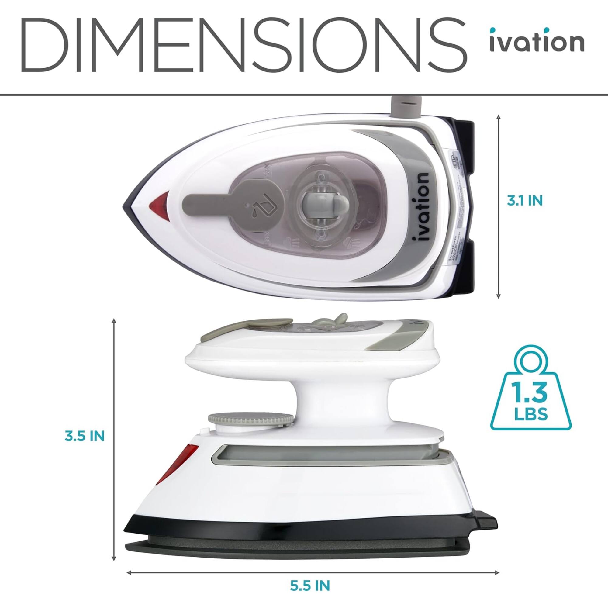 DIMENSIONS
3.1 IN
3.5 IN
5.5 IN
1.3 LBS