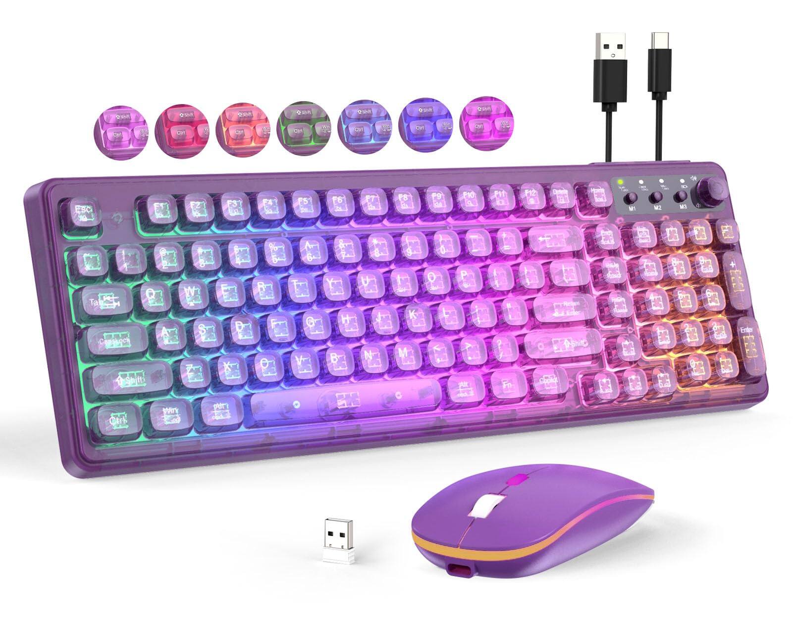 Sure, here is the corrected and grouped text from the image:

**Keyboard:**
- O 0 9 S A N O O A O B D e t E c a n 1 C o n D A A C. C n 10 C
- E S C F5 F6 3 P8 P9 d P10 P1 a F12 a M I M W M n d T a l c W K P N C E n e r S e i f t p C t r k W I T P T

**Mouse:**
- (No visible text on the mouse)

**Additional Information:**
- (No visible text or labels on the USB dongle or cables)

The text appears to be a mix of letters and numbers, possibly representing key labels or a code. The grouping is based on the layout of the keyboard in the image.