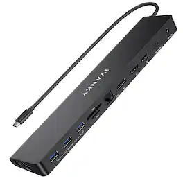 iVANKY - Laptop Docking Station with 100W Power Adapter USB C 13-in-1 Triple Display Thunderbolt 3/4 Dock